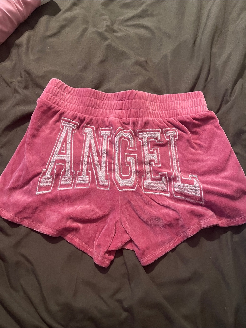 Rue21 Pink Velour "ANGEL" Athletic Shorts